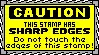 caution this stamp has sharp edges do not touch the edges of this stamp